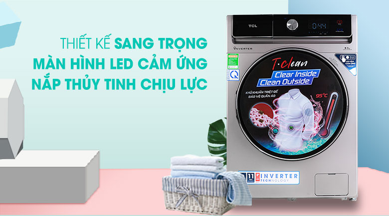 Máy giặt TCL Inverter 9 Kg TWF90-K14508DC04