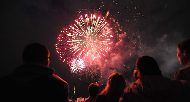 Cảnh giao thừa ở gia đình em