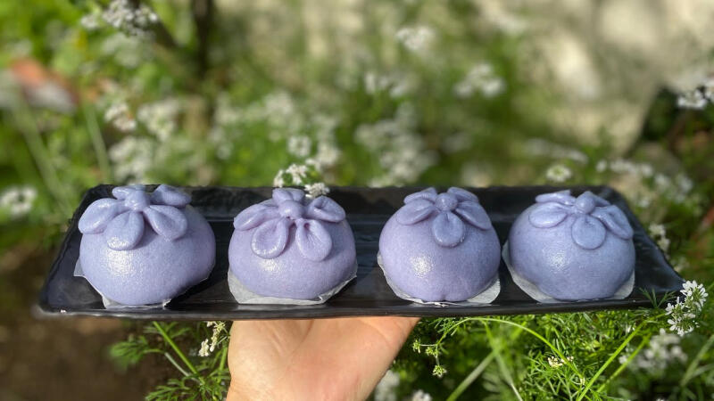 Bánh bao hoa đậu biếc