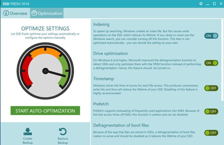Sử dụng phần mềm SSD Fresh giúp tối ưu, tăng tuổi thọ SSD